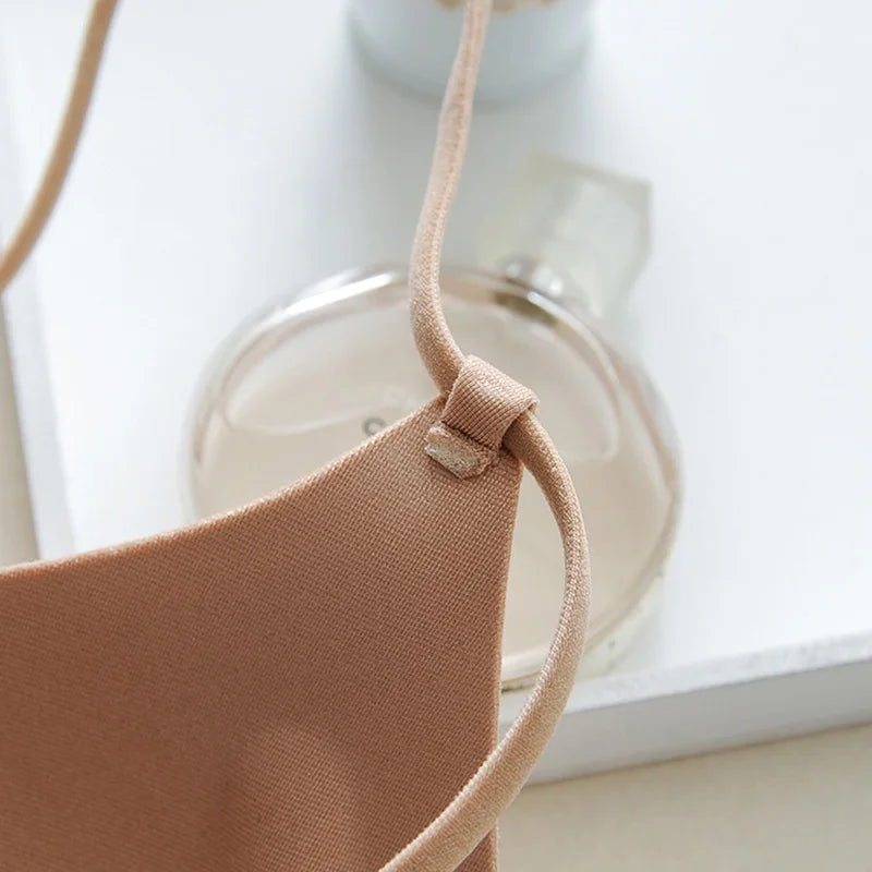 Seamless Women Hollow Out Bra For Women Wireless Thin Underwear Sexy Lingerie Soft Bras Bralette Chest Stickers