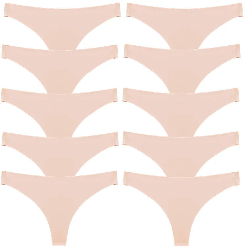 BZEL Solid Female Thongs Silk Satin Women's Panties Sports Seamless Underwear Sexy Lingerie Girls Hot G-Strings Underpants Tanga