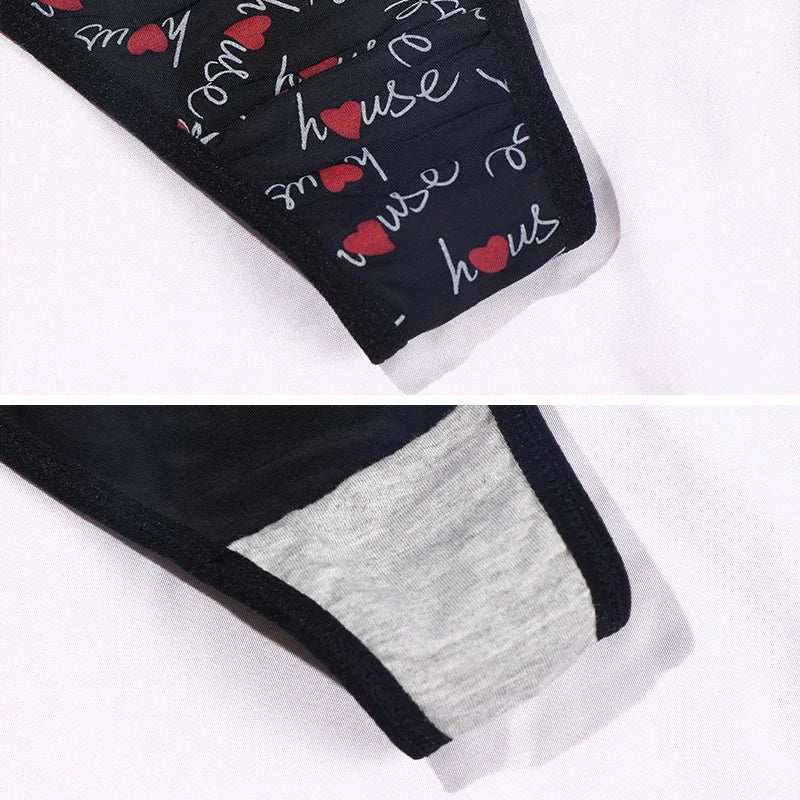 Sexy Panties S-3XL Plus Size Thongs Printed Underwear Low Waist Women's Underpants Comfortable Lingeries Soft Breathable Briefs