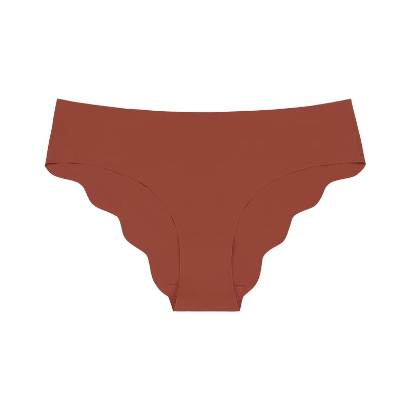 Hot Sale New Design Laser Cut Ladies Low Waist No Trace Panty Women Comfortable Ice Silk Invisible Seamless Panties