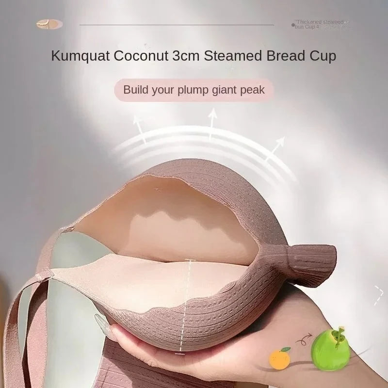 2024 New 8CM Ultra Thick Push Up Bra No Steel Ring Padded Gathered Lingerie for Small/Flat Chest Comfortable Sexy Natural Lift