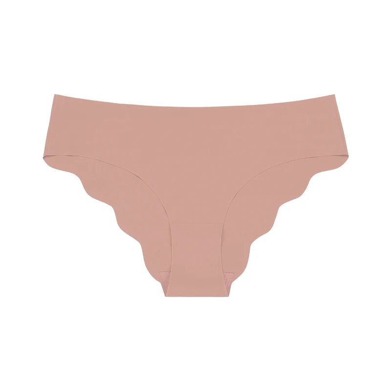 Hot Sale New Design Laser Cut Ladies Low Waist No Trace Panty Women Comfortable Ice Silk Invisible Seamless Panties