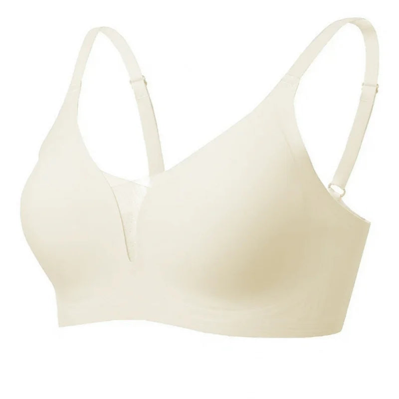 S-XL Plus Size Seamless Beauty Back One-Piece Women Bra with Rear Hook Wireless Push-Up Bras