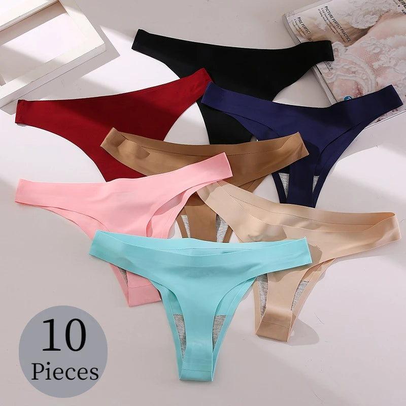 BZEL Solid Female Thongs Silk Satin Women's Panties Sports Seamless Underwear Sexy Lingerie Girls Hot G-Strings Underpants Tanga