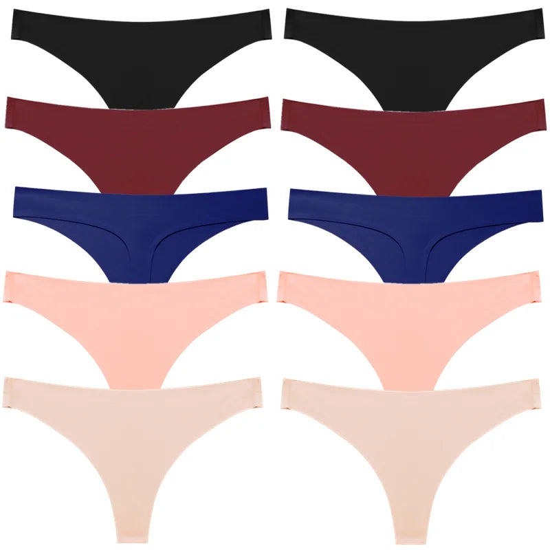 BZEL Solid Female Thongs Silk Satin Women's Panties Sports Seamless Underwear Sexy Lingerie Girls Hot G-Strings Underpants Tanga
