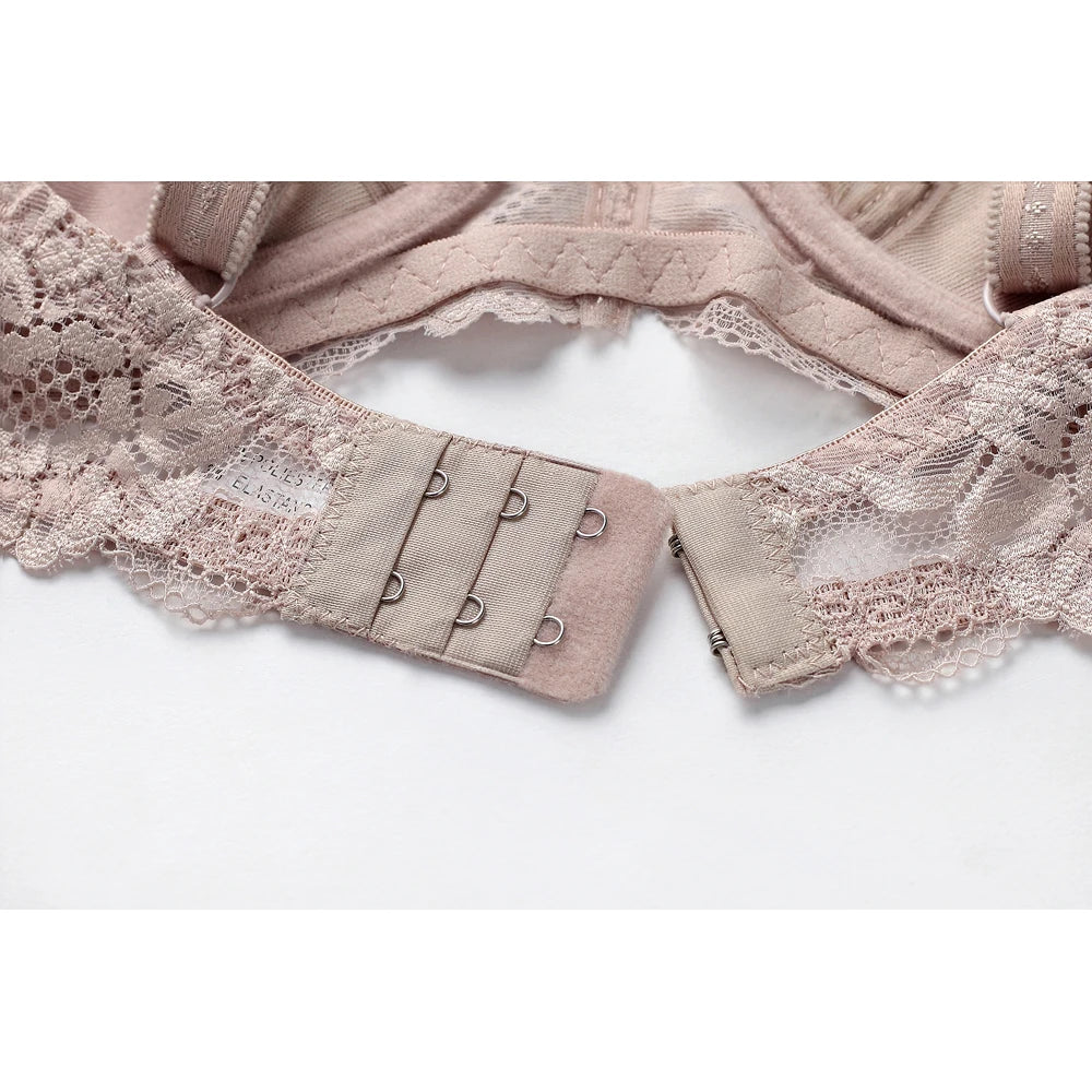 Plus Size Women Lace Bra Un-padded Underwired Ladies Big Underwear Bralette Sexy Lingerie Top Large BH C D DD E Cup