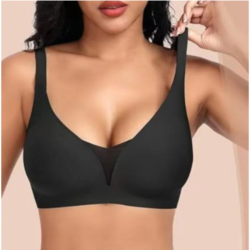S-XL Plus Size Seamless Beauty Back One-Piece Women Bra with Rear Hook Wireless Push-Up Bras