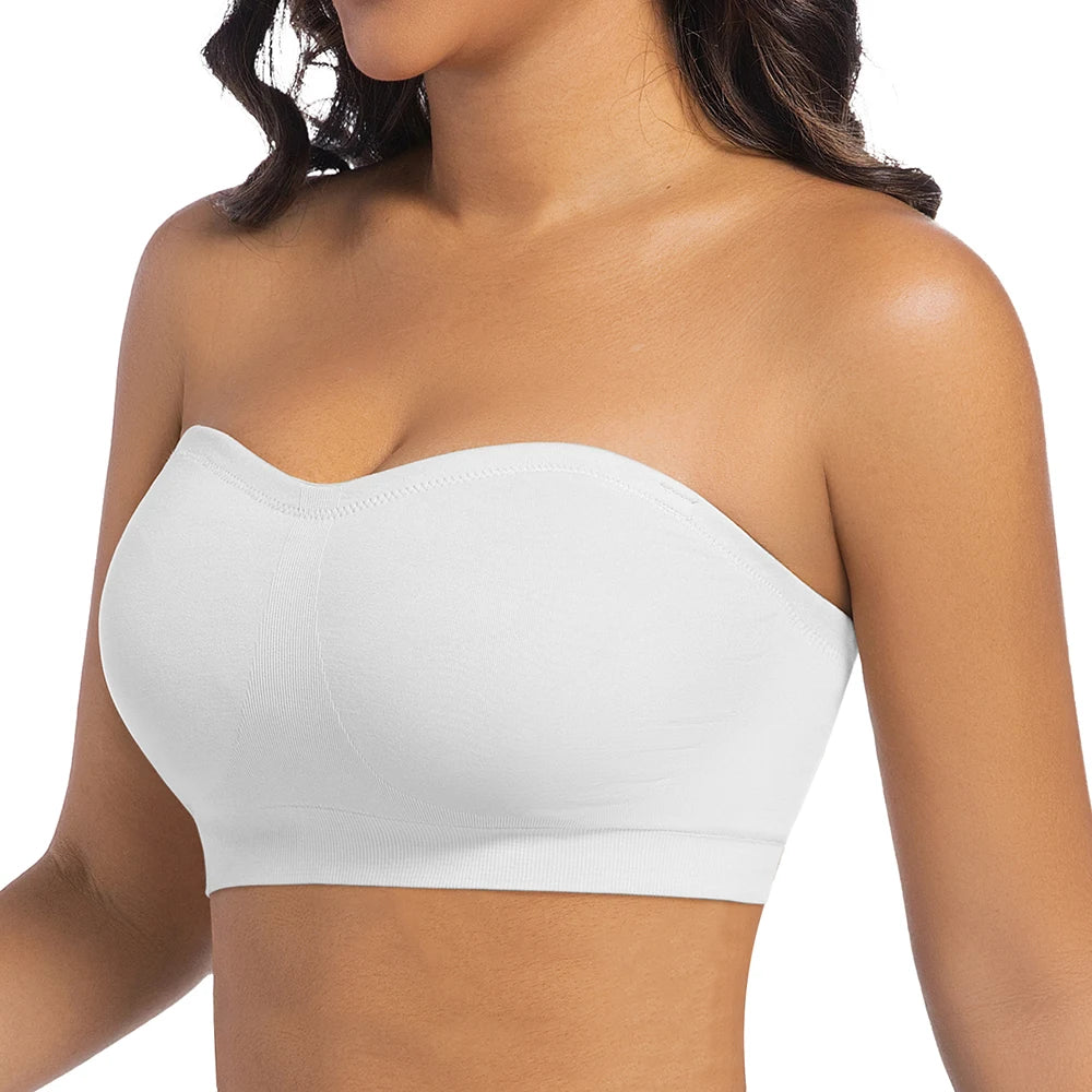 Strapless Invisible M-shaped Bra Solid For Women Summer New Non-slip Sexy Push-up Comfortable Underwear For Dress Brasieres