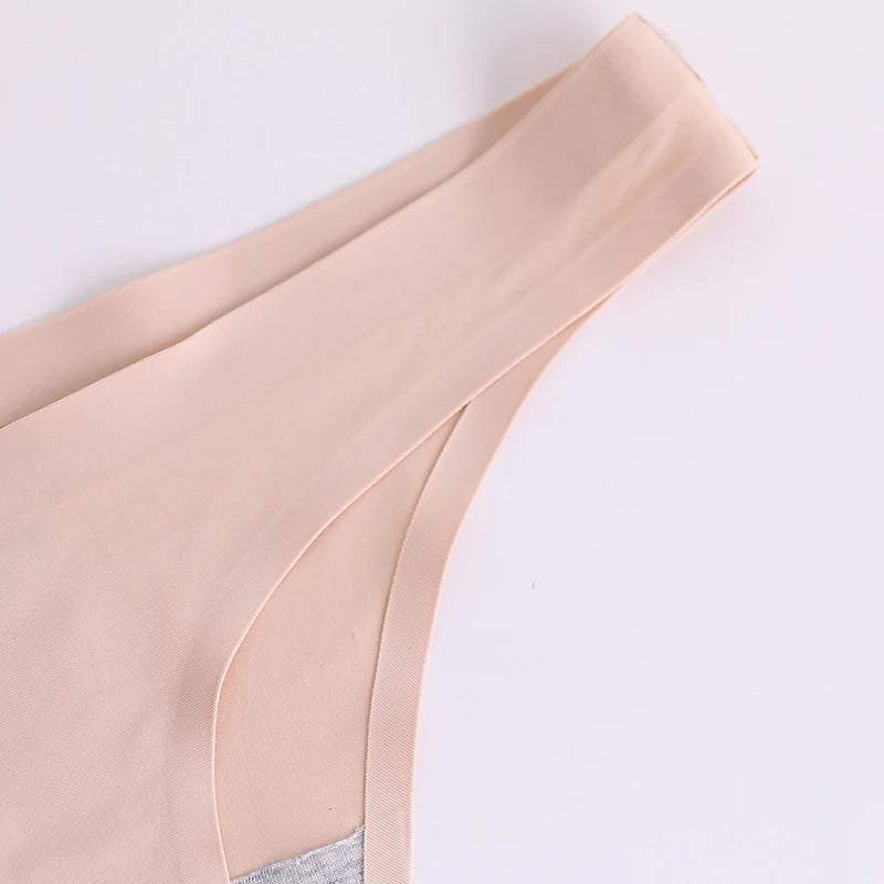 BZEL Solid Female Thongs Silk Satin Women's Panties Sports Seamless Underwear Sexy Lingerie Girls Hot G-Strings Underpants Tanga