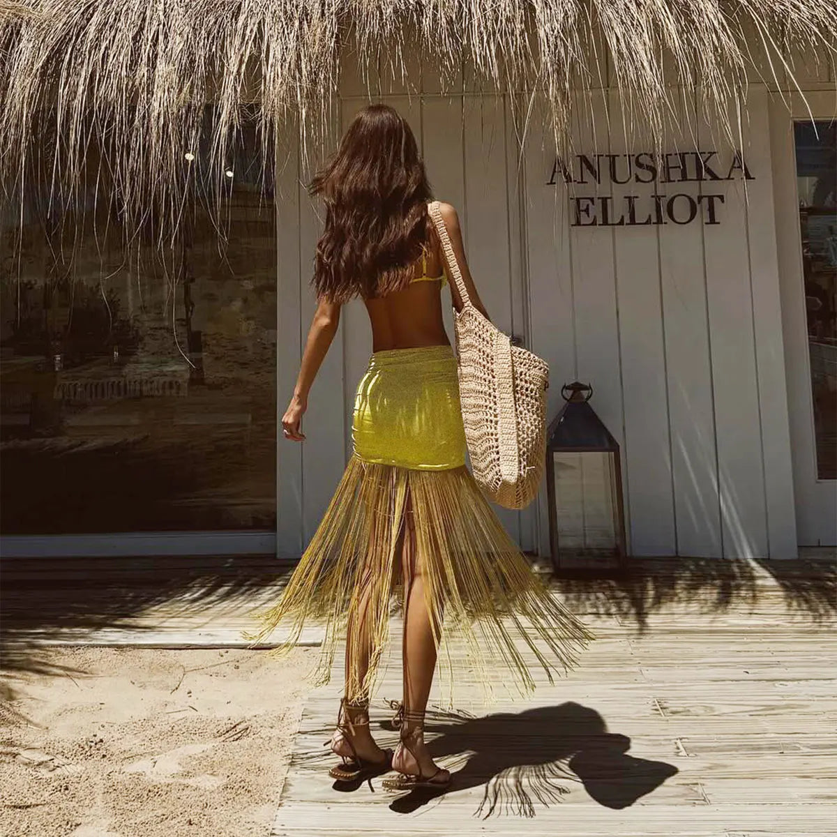 New 3 Pcs Bikini with Tassel Skirt Swimwear Bikinis Separate Swimsuit Swimming Suits Bathing Suit Summer Beachwear