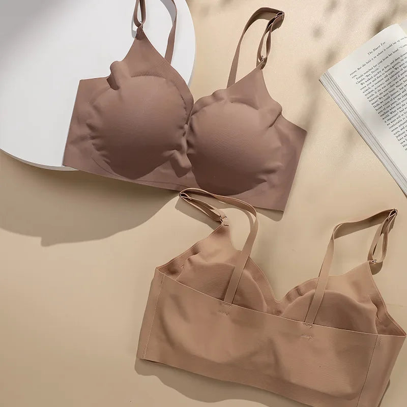 Seamless Bras for Woman Push Up Underwear Sleep Removable Padded Bralette One Piece Brassiere Wireless Comfort Intimate Sexy