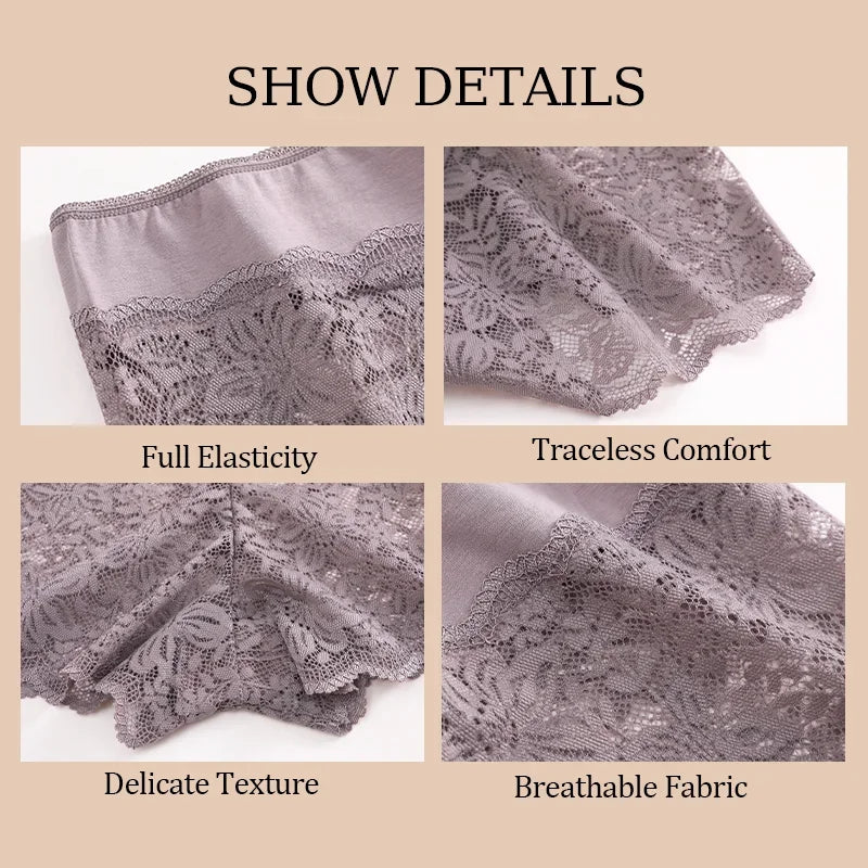 New Sexy Lace Panties for Women Low-Rise Underwear Trendy Floral Underpants Boyshort Panties Ladies Lingerie S-XL Tangas
