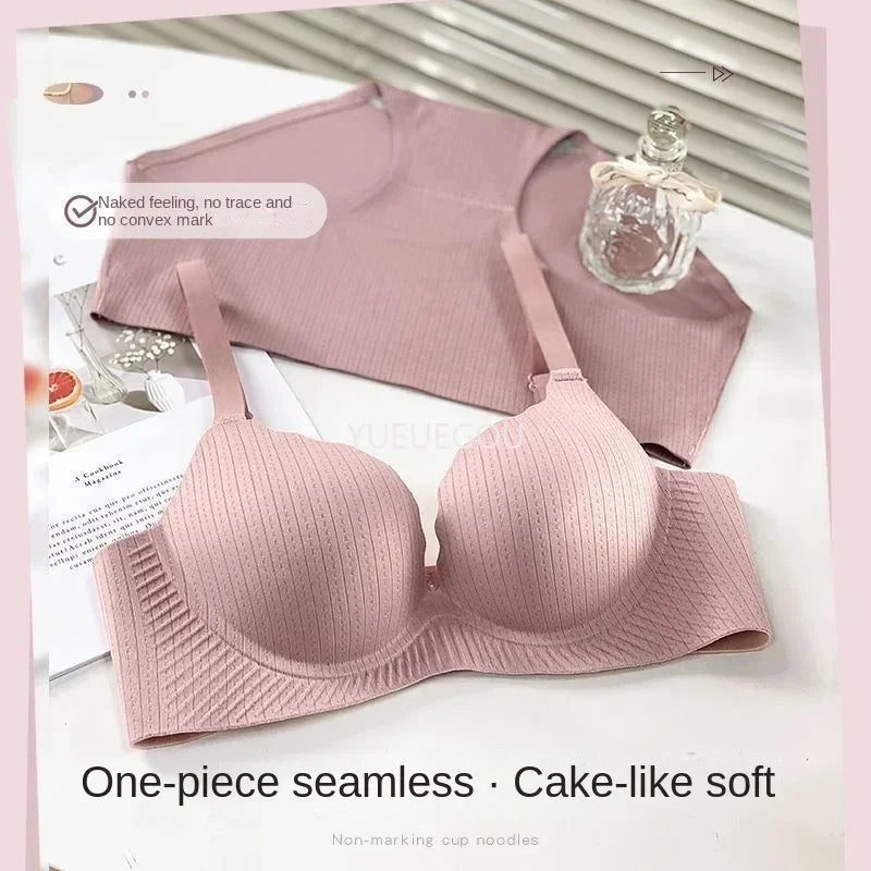 2024 New 8CM Ultra Thick Push Up Bra No Steel Ring Padded Gathered Lingerie for Small/Flat Chest Comfortable Sexy Natural Lift